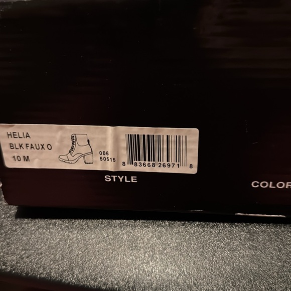 Rock & Candy by Zigi 10 M Helia Boot Black Faux Leather Chunky Heel New - Picture 11 of 14